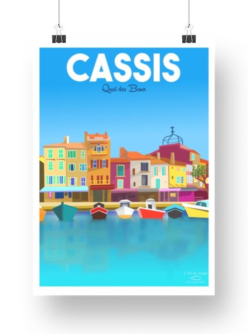 Affiche Cassis - Quai des Baux Exclue