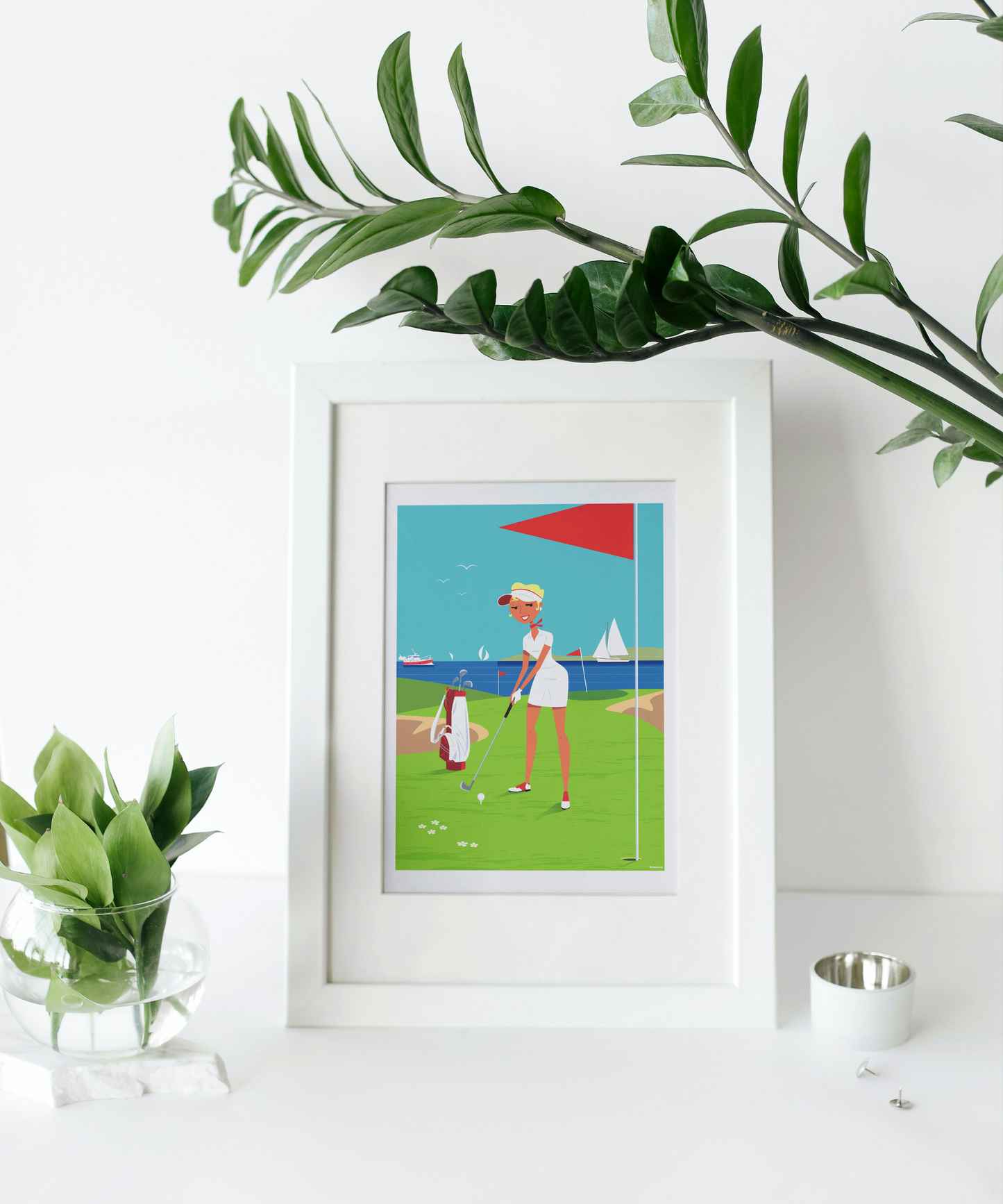 Affiche partie de golf de Raphaël Delerue