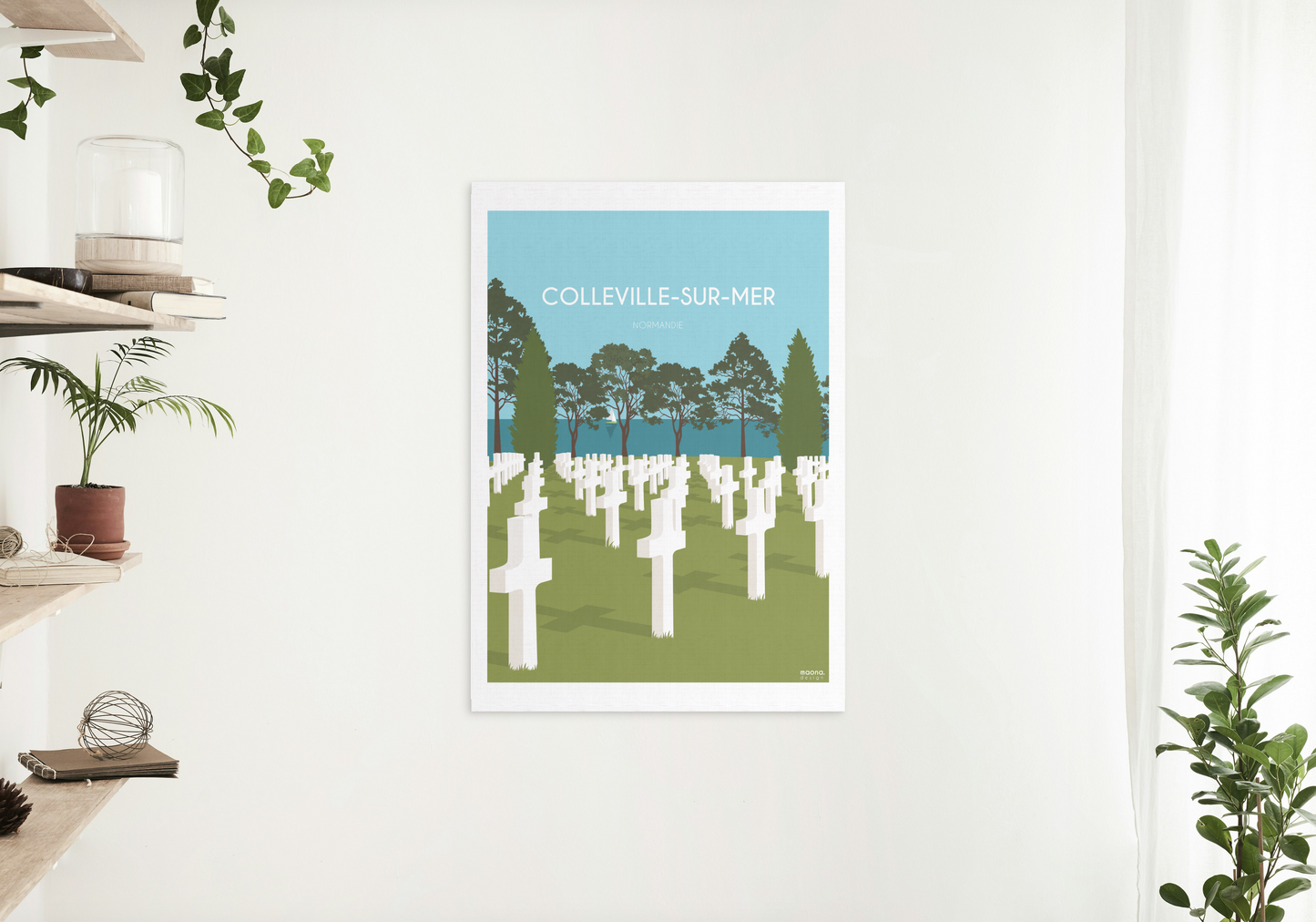 Affiche Normandie - Colleville sur mer par Maona design