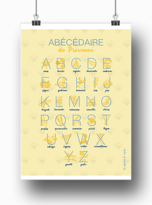 Affiche Abécédaire de Provence par Les Affiches de Voyage