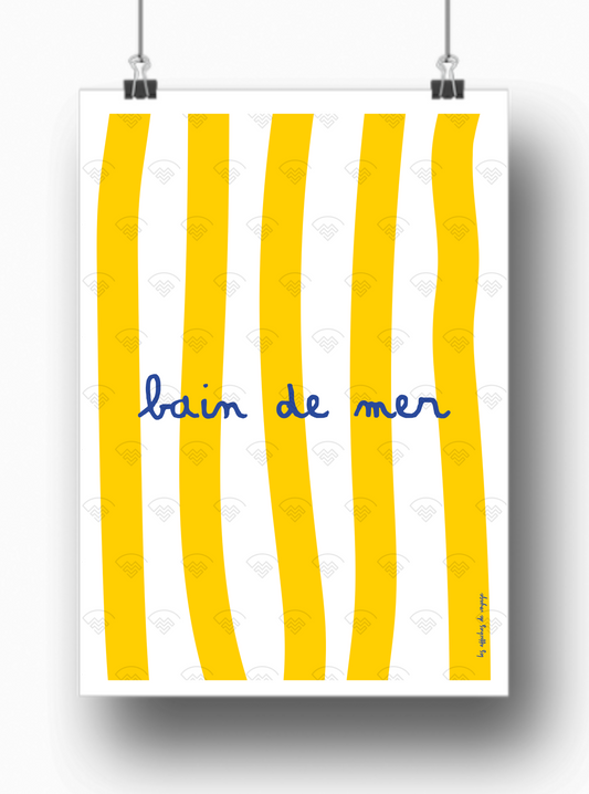 Affiche Bain de mer par les Affiches de Voyage