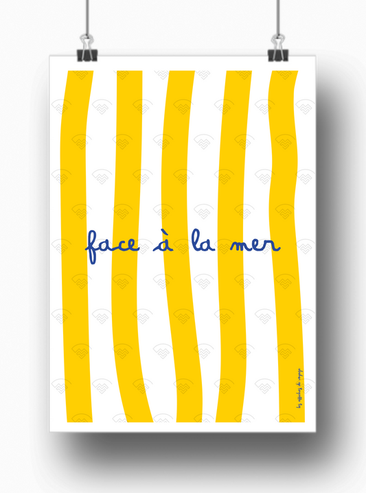 Affiche Face à la mer par les Affiches de Voyage