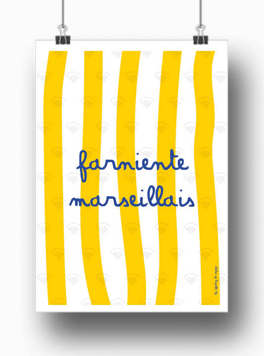 Affiche Farmiente Marseillais par les Affiches de Voyage