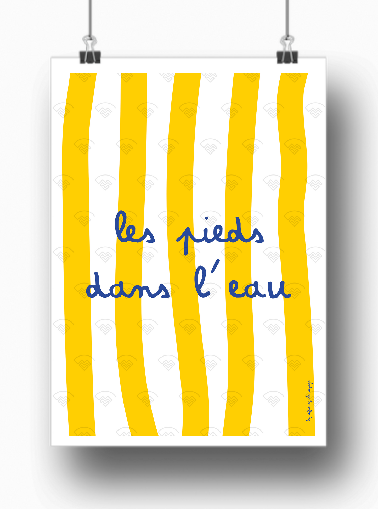 Affiche Les pieds dans l'eau par les Affiches de Voyage