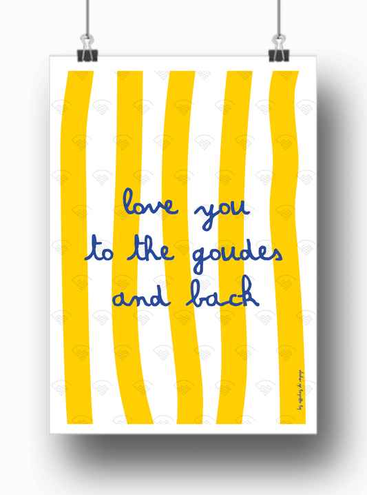 Affiche Love you to the goudes and back par les Affiches de Voyage
