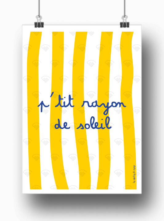 Affiche P'tit rayon de soleil par les Affiches de Voyage