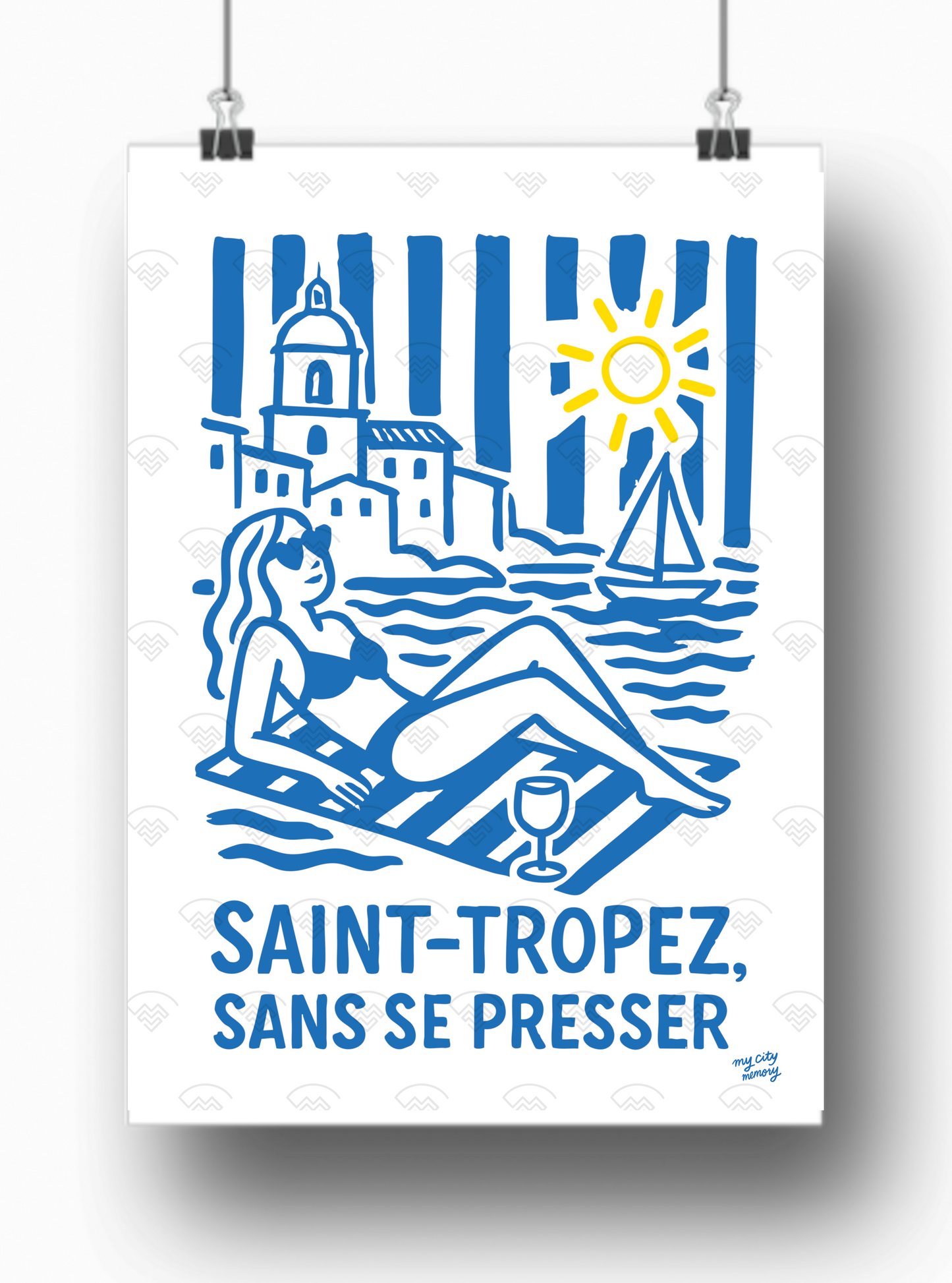 Affiche Saint-Tropez - Sans se presser par My City Memory