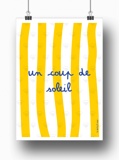 Affiche Un coup de soleil par les Affiches de Voyage