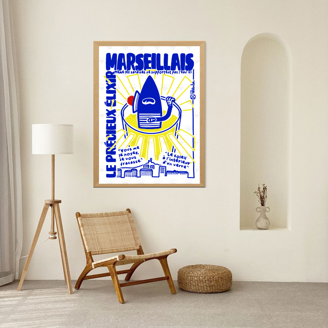 Affiche Marseille - Précieux Elixir Marseillais par petiteToulon