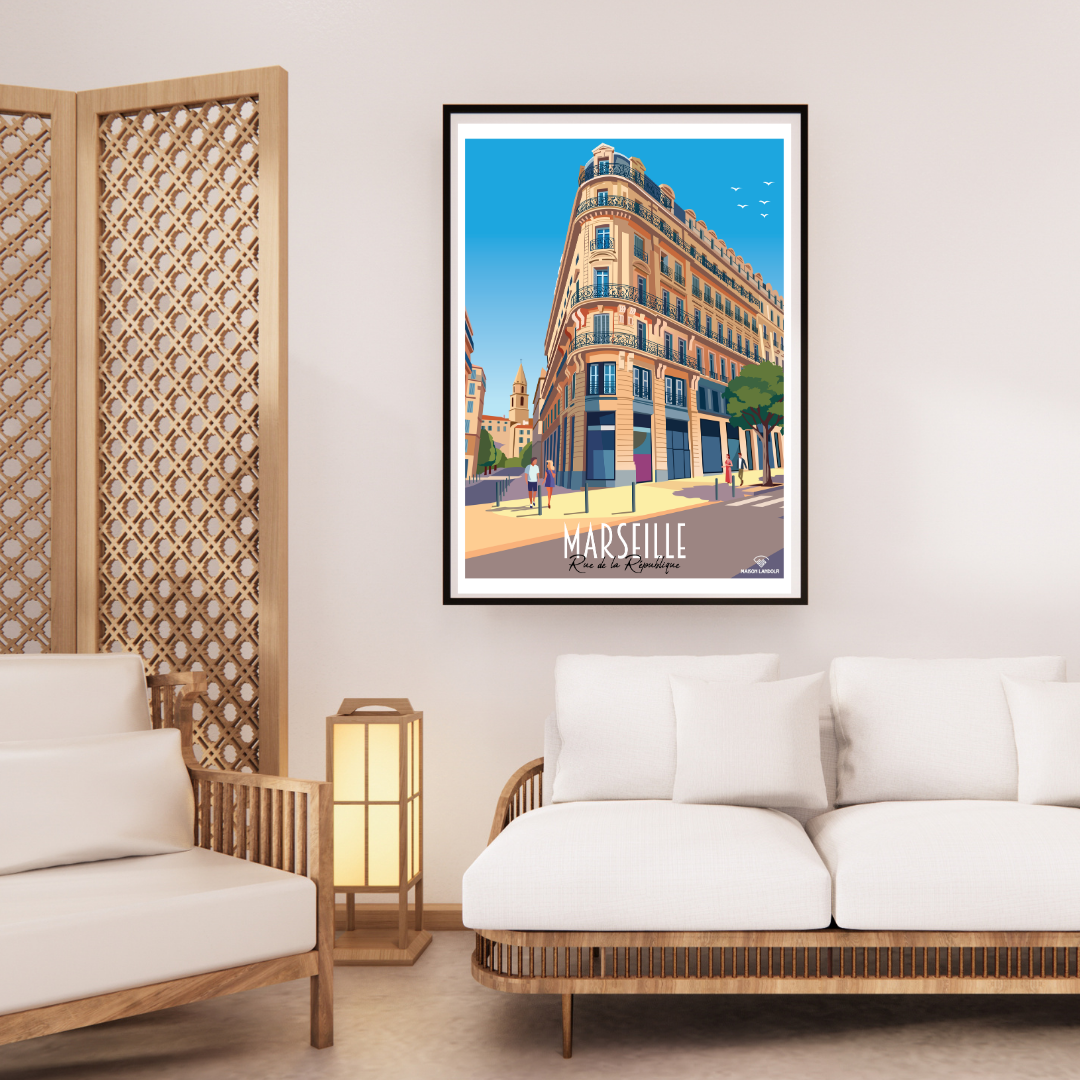 Affiche Marseille - Rue de la République