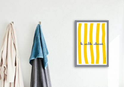 Affiche Le sable chaud par les Affiches de Voyage