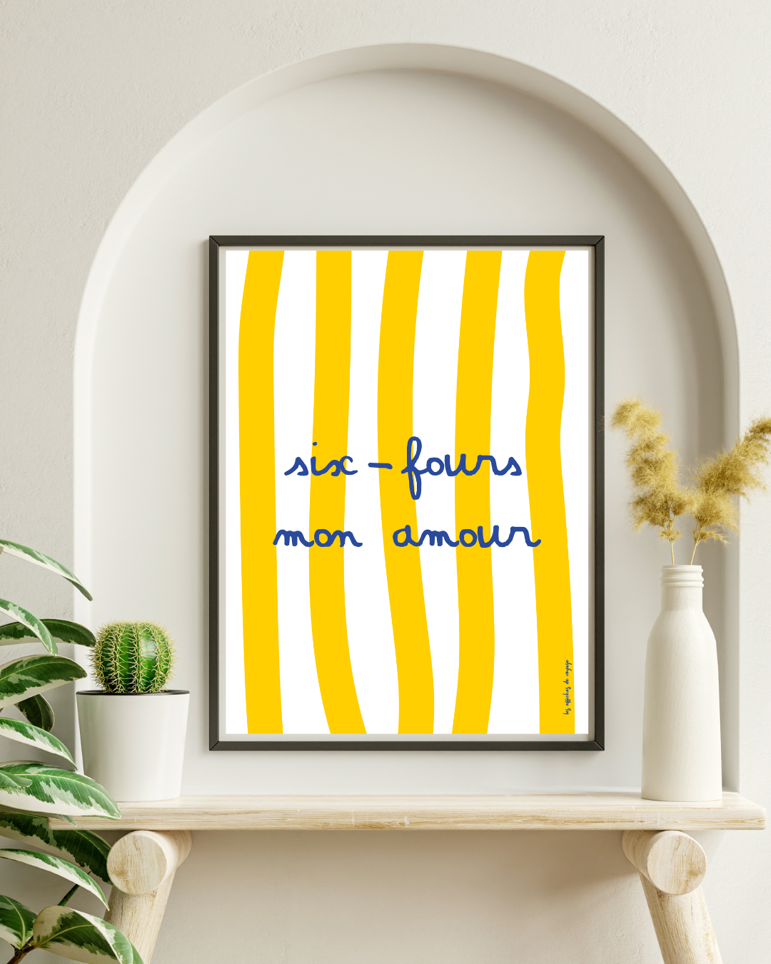Affiche Six Fours mon amour par Les Affiches de Voyage