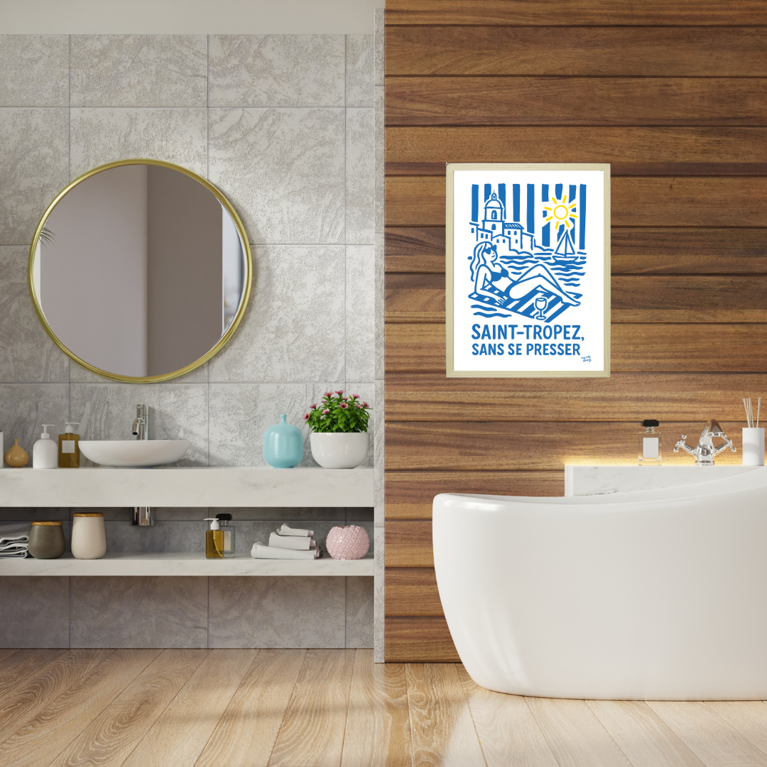 Affiche Saint-Tropez - Sans se presser par My City Memory