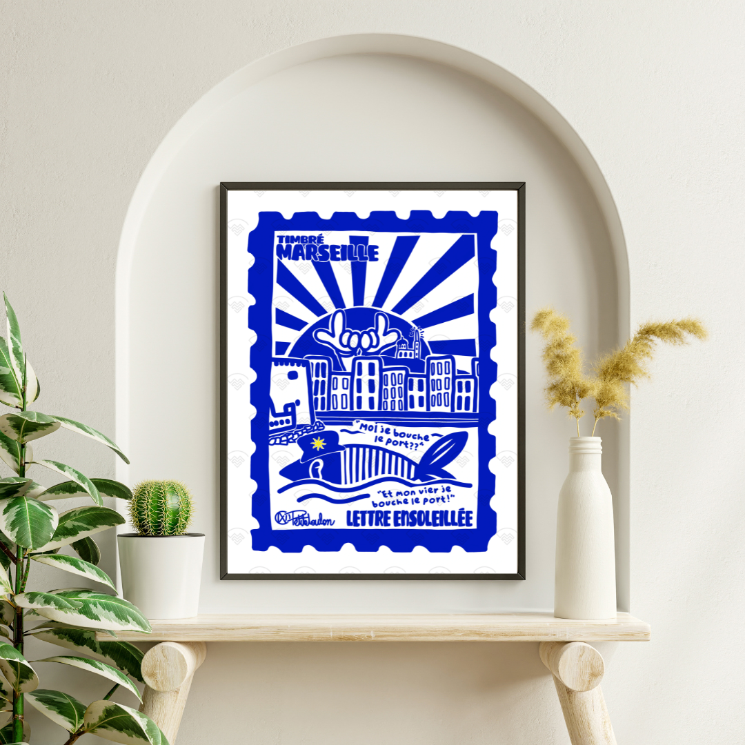 Affiche Marseille - Timbré Marseille par petiteToulon