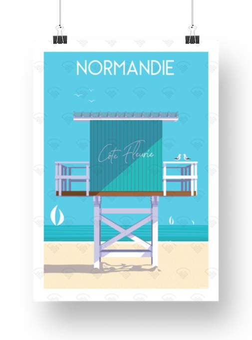 Affiche Normandie - Deauville de Raphaël Delerue