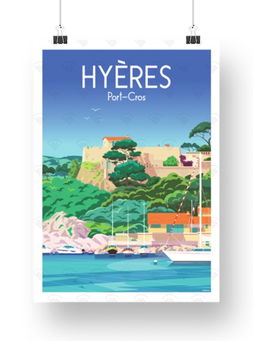 Affiche Hyères - Port-Cros par Raphael Delerue