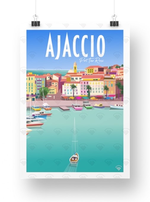 Affiche Ajaccio - Port Tino Rossi