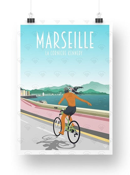 Affiche Marseille - Corniche Kennedy