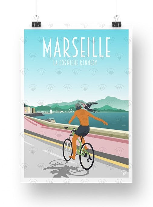 Affiche Marseille - Corniche Kennedy