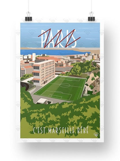 Affiche Marseille - C'est Marseille bébé