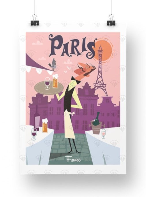 Affiche Paris - En terrasse !